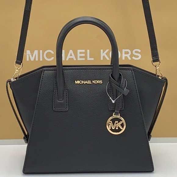 Michael Kors Avril Small Leather Top-Zip Satchel Black color - Picture 13 of 16